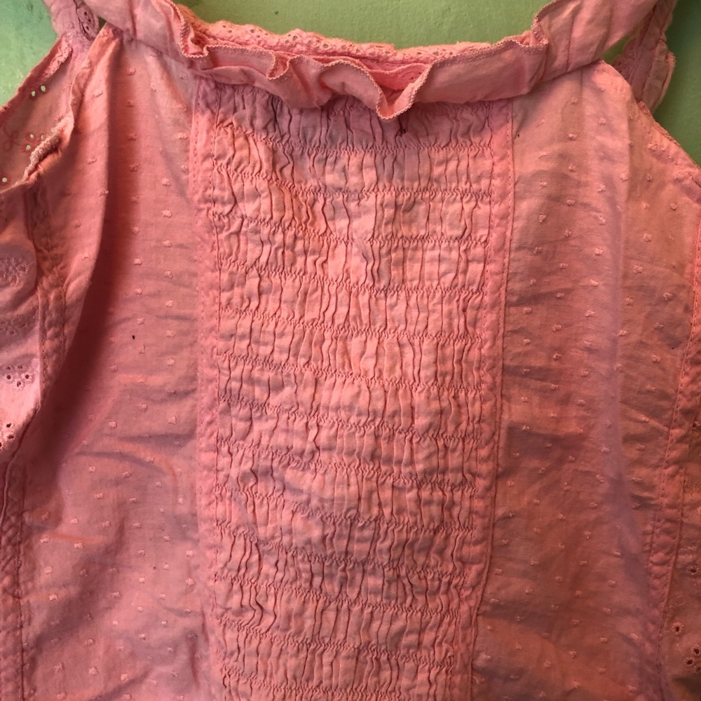 Pink Ruffle Eyelet Tank - Picture 7 of 9